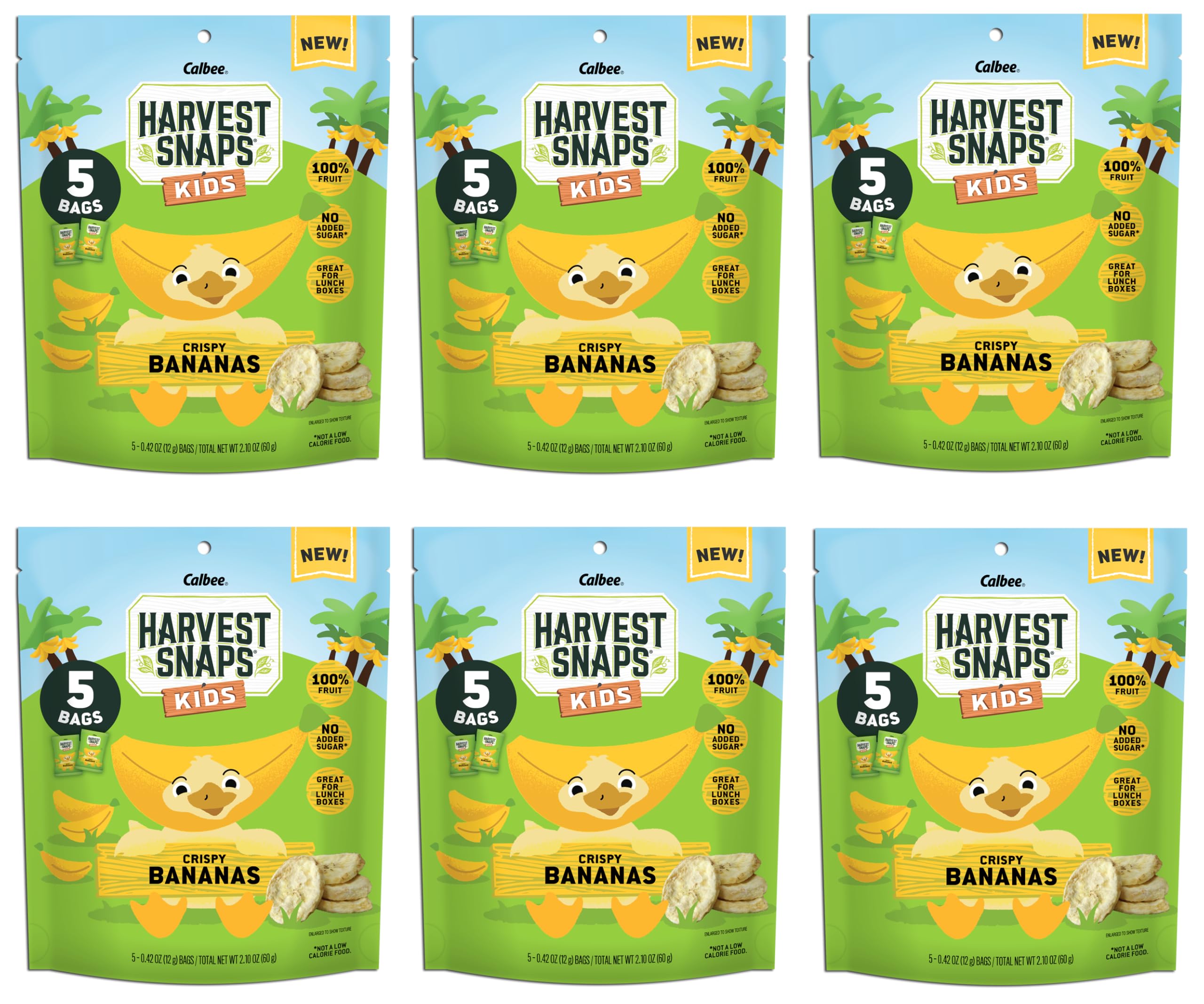 Harvest Snaps Kids Crispy Fruit Snack Bags (6 Pouches of 5 Snack Bags) (Crispy Bananas)