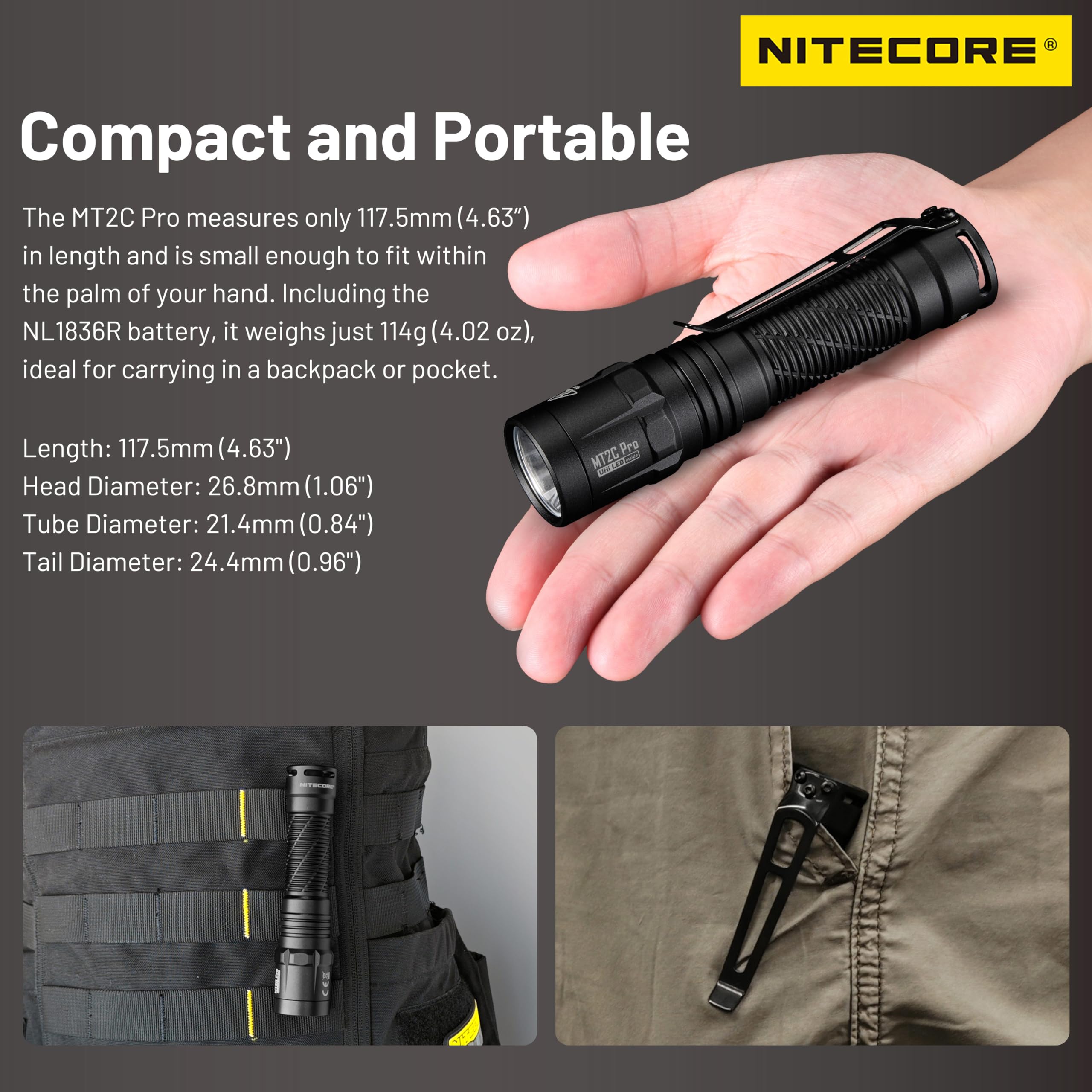 Amazon.co.jp: Nitecore MT2C Pro 1800ルーメン 高性能