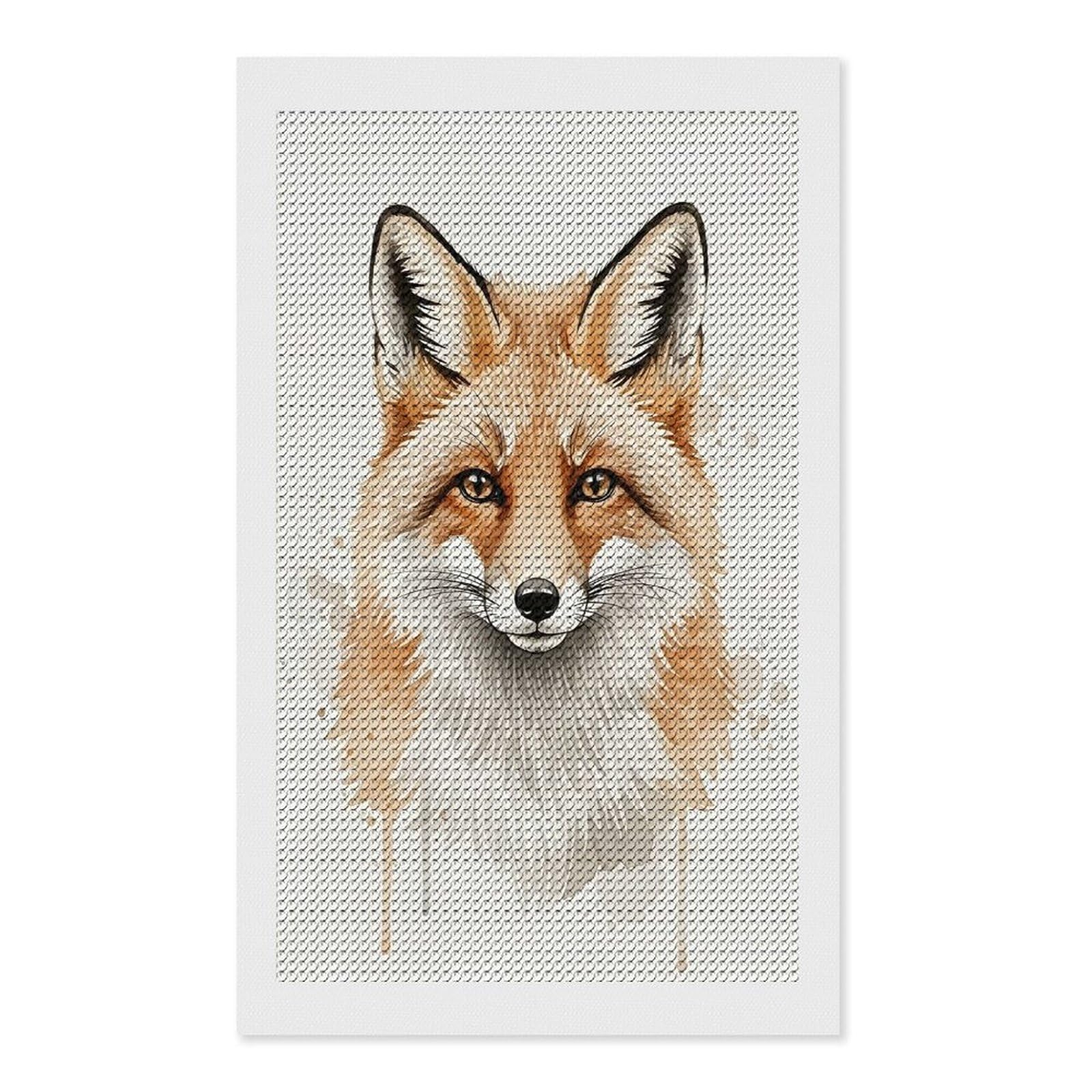 Junmoney Watercolor Fox Portrait Diamond Painting Kit 12"x20", Easy Handmade Project, Cosy Home Accent, for Craft Lovers, Holiday Gift Idea