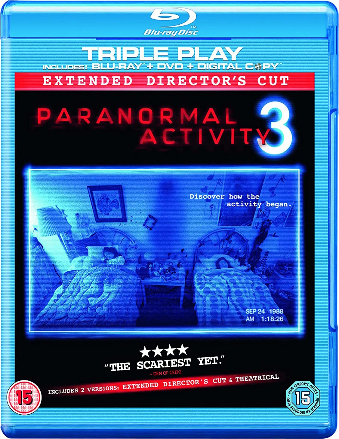 Paranormal Activity 3 Triple Play (Blu-ray + DVD + Digital Copy) [2012] [Region Free]