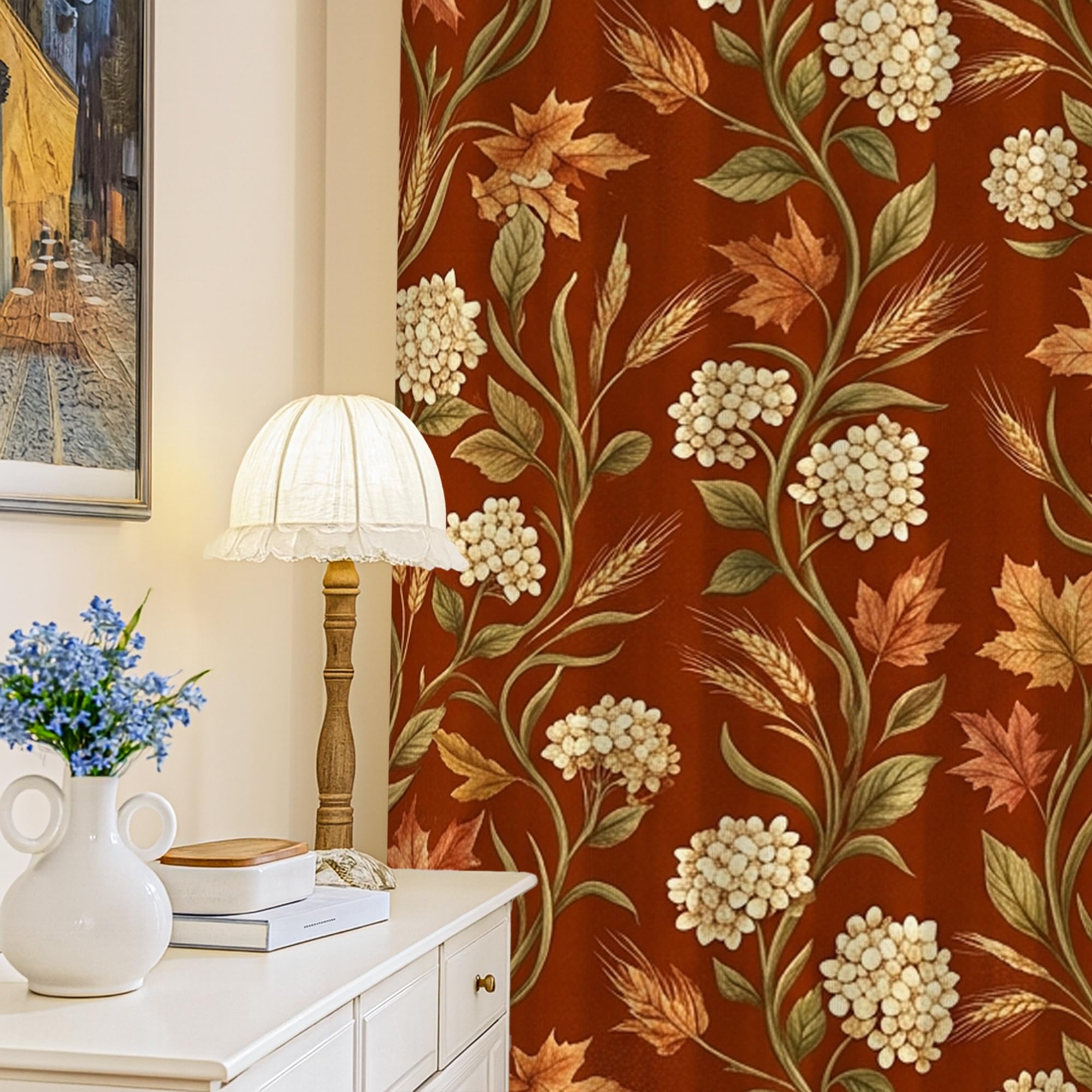 Rideaux occultants thermiques hortensia rustique 213cm