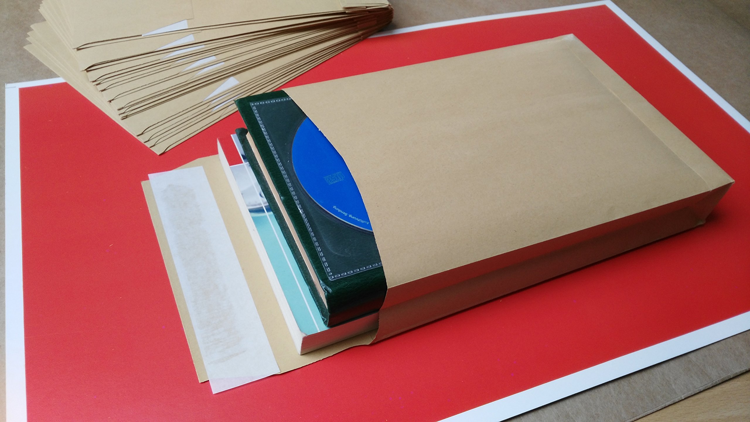 250 Faltentaschen Versandtaschen DIN C5 162 x 229 x 40 mm braun 120 g/m²