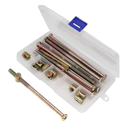 Bed Bolts, cSeao 10Pack M8 x 140mm Socket Cap Bolts Barrel Nuts Set