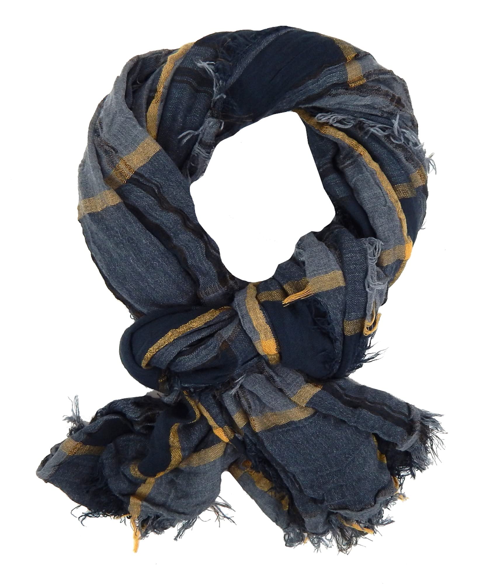 Écharpe Foulard Homme élégant - Viscose, Style Casual, Noir Et Gris, Lavage Main, Tendance