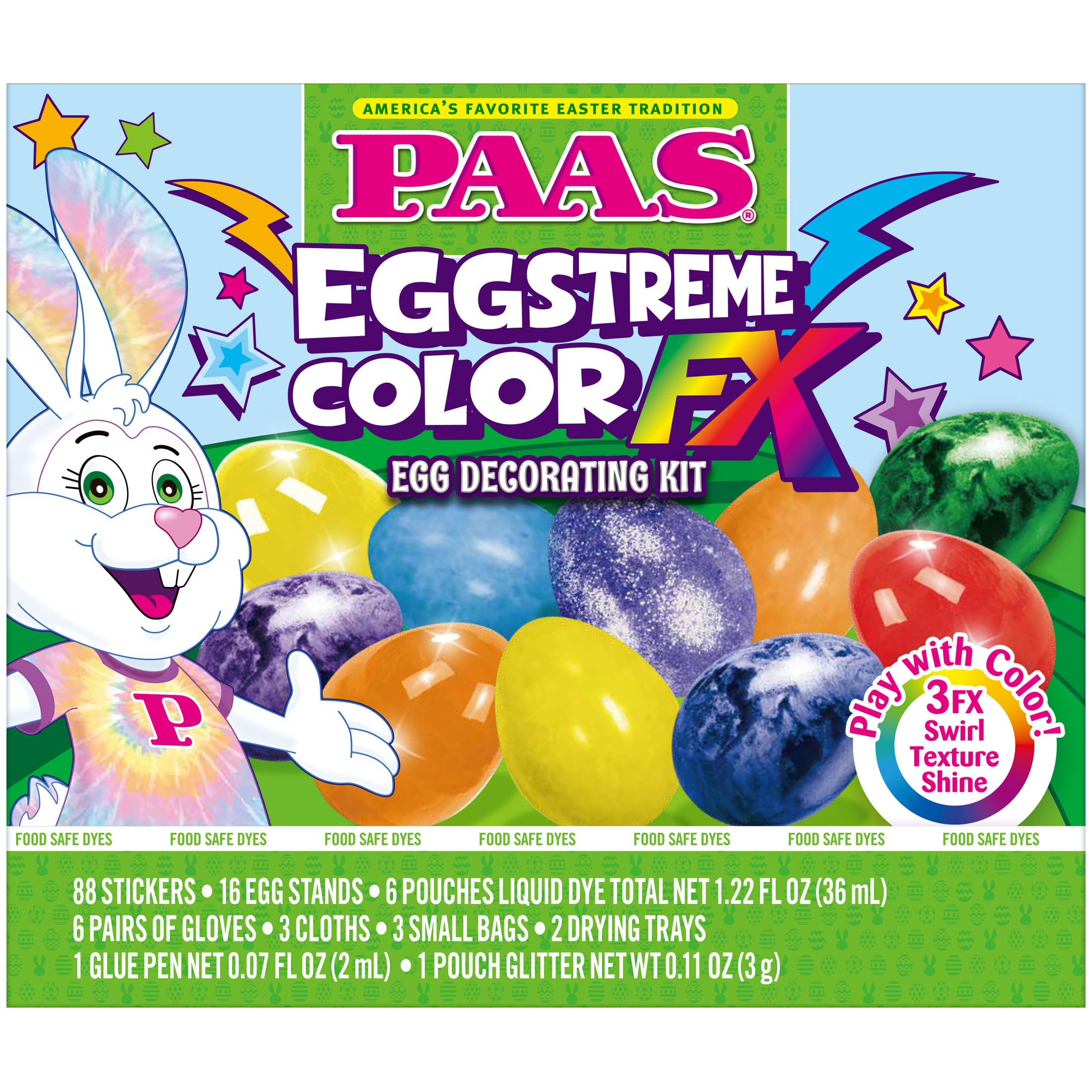 PAAS Eggstreme Color FX Egg Dying Kit