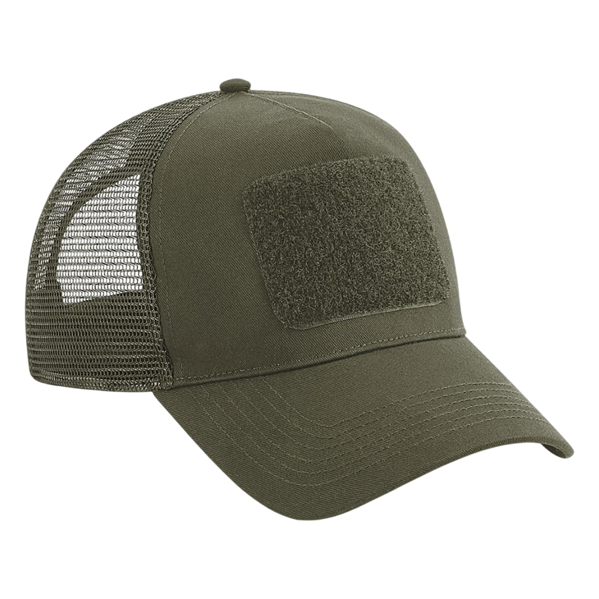 Beechfield B641 Removable Patch Snapback Trucker - Military Green