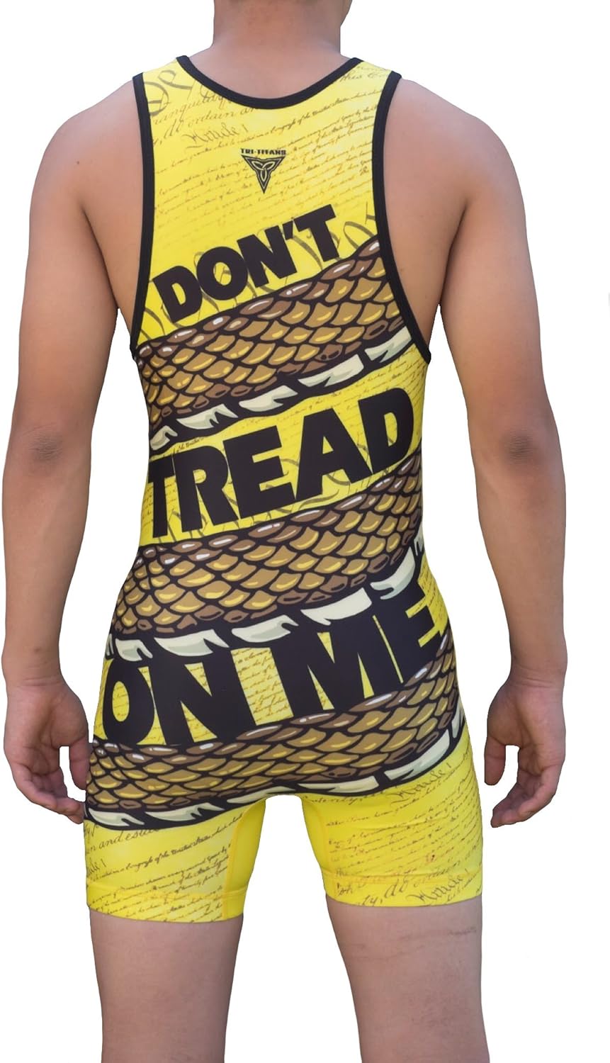 Don't Tread On Me! Folkstyle Wrestling Singlet Youths and Adult Mens