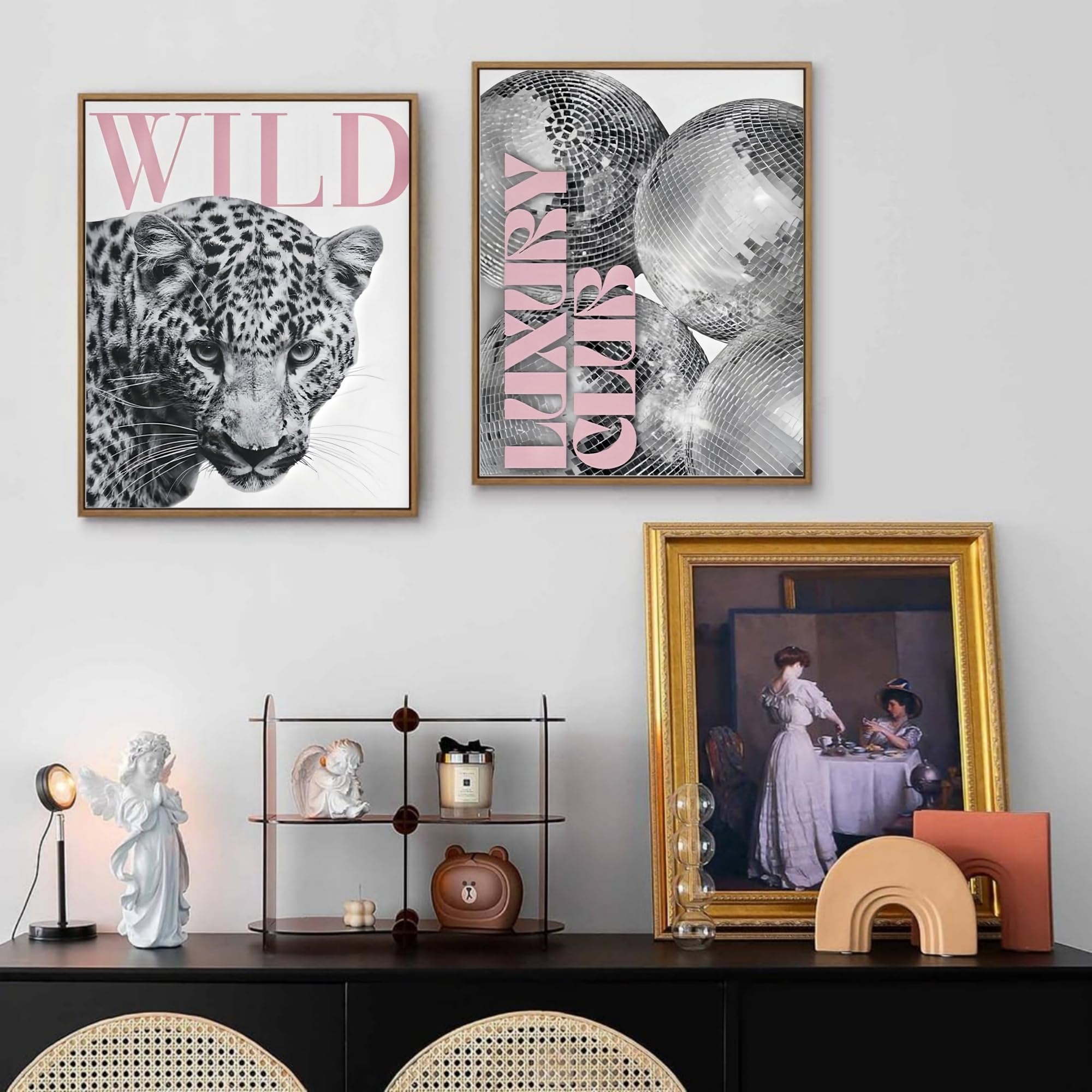 Linilioart 3 Stampe Artistiche Da Parete Alla Moda Con Ghepardo
