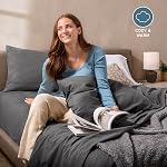 Bare Home Super Soft Fleece Sheet Set - Full Size - Extra Plush Polar Fleece, Pill-Resistant Bed Sheets - All Season Cozy Warmth, Breathable & Hypoallergenic (Full, Grey)