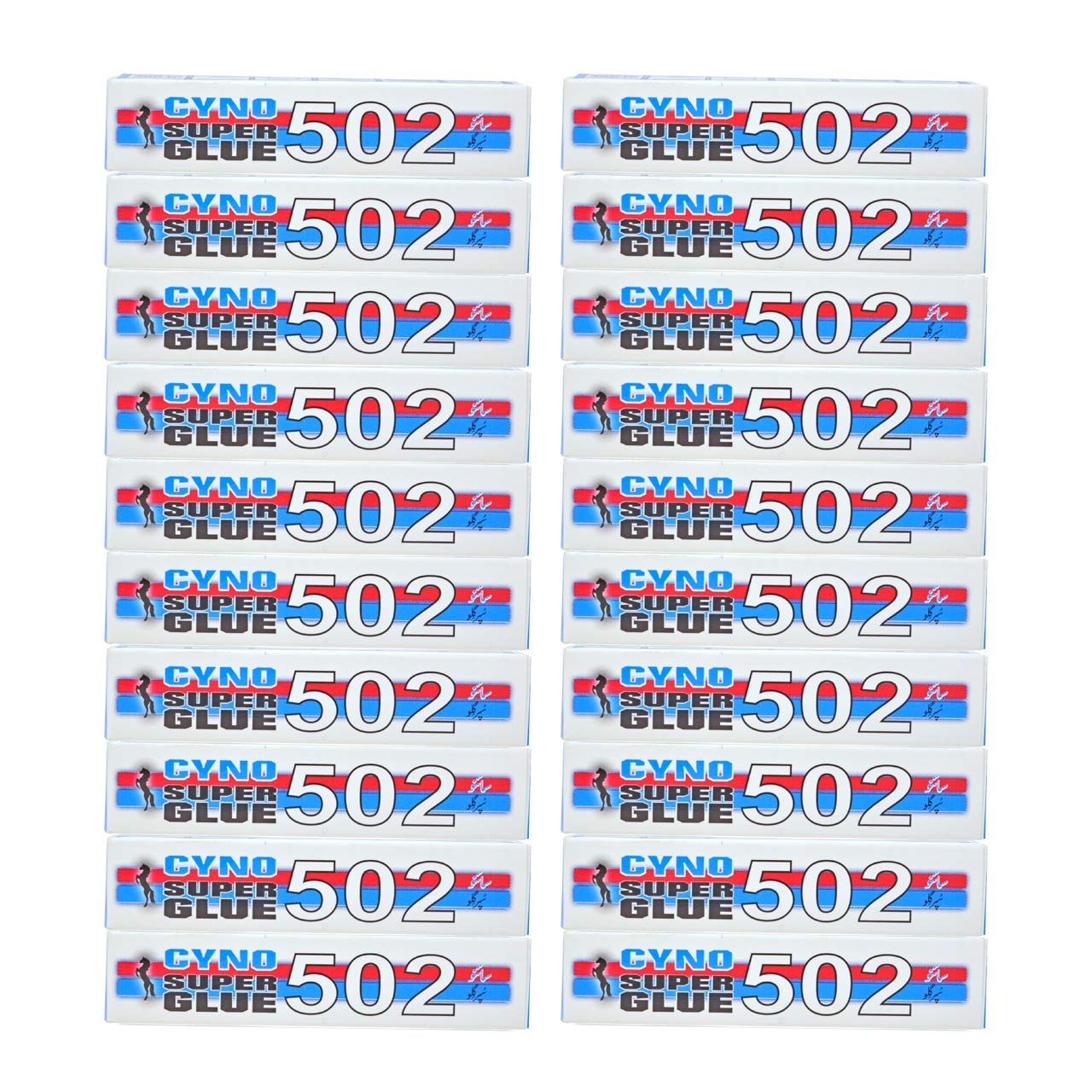 Cyno 502 Multi Bonding Cyanoacrylate Adhesive Super Glue 1.5 g, Pack of 20