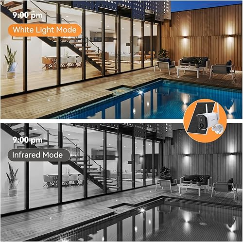 Miniatura 5 de LongPlus Cámaras de seguridad con energía solar inalámbricas para exteriores, cámara de detección de movimiento AI 2K para el hogar, cámara de