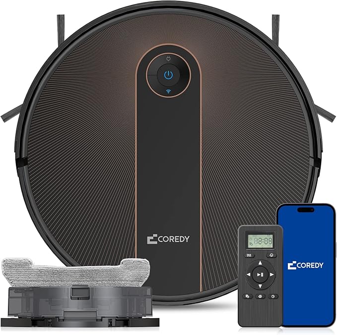 Coredy R750 Pro Robot Vacuum and Mop Combo, 2700Pa Max