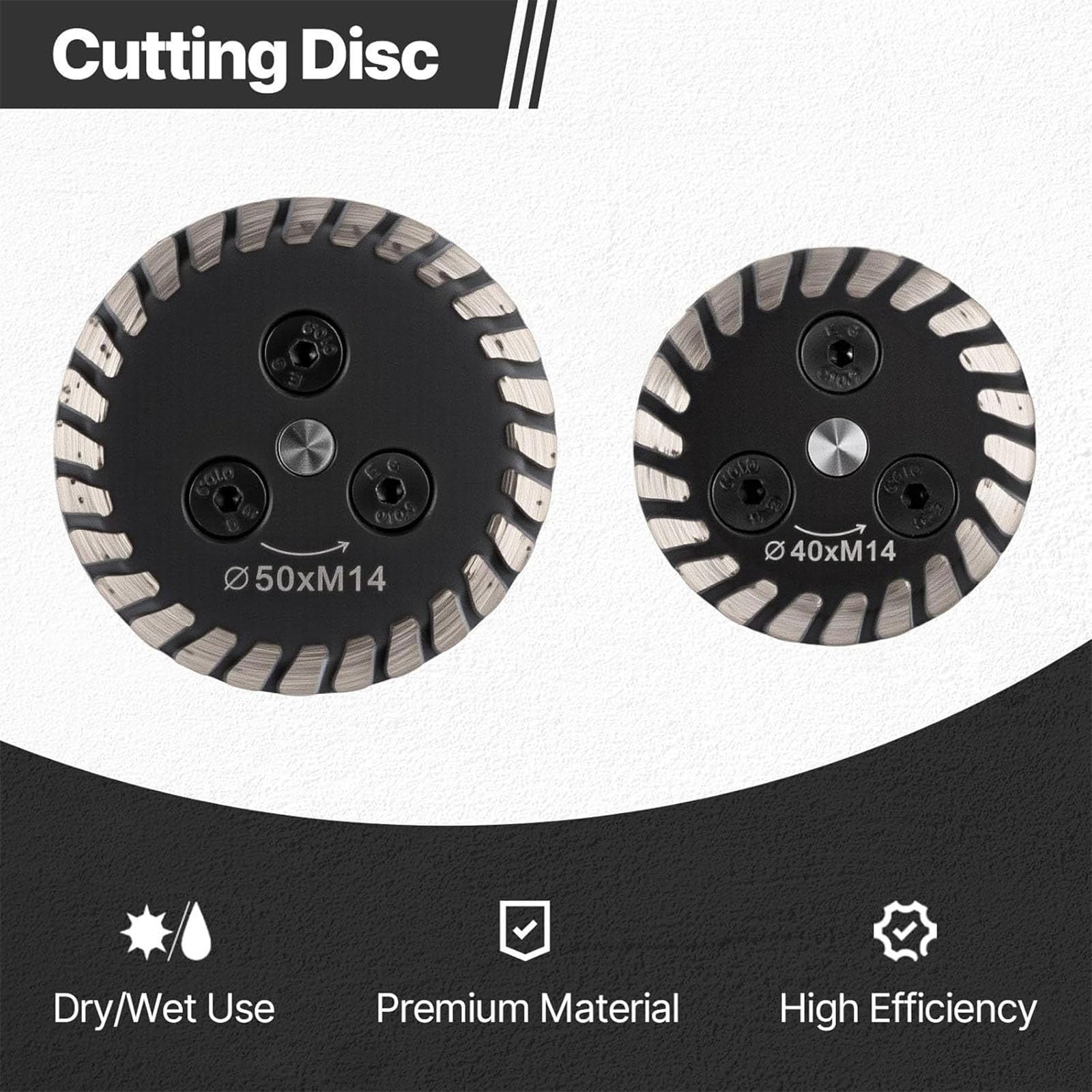 Precision Diamond Carving Wheel 40mm/50mm, High-Density Diamond Blade for Angle Grinder with Removable Flange, Wet/Dry Dual-Use Cutting for Granite, Marble, and Tile Engraving (40mm (1.57"))