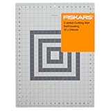 Fiskars Self Healing Cutting Mat for Quilting, Arts and Crafts, 18" x 24" Grid, Sewing Mat, Craft Cutting Board, Sewing Supplies and Quilting Tools