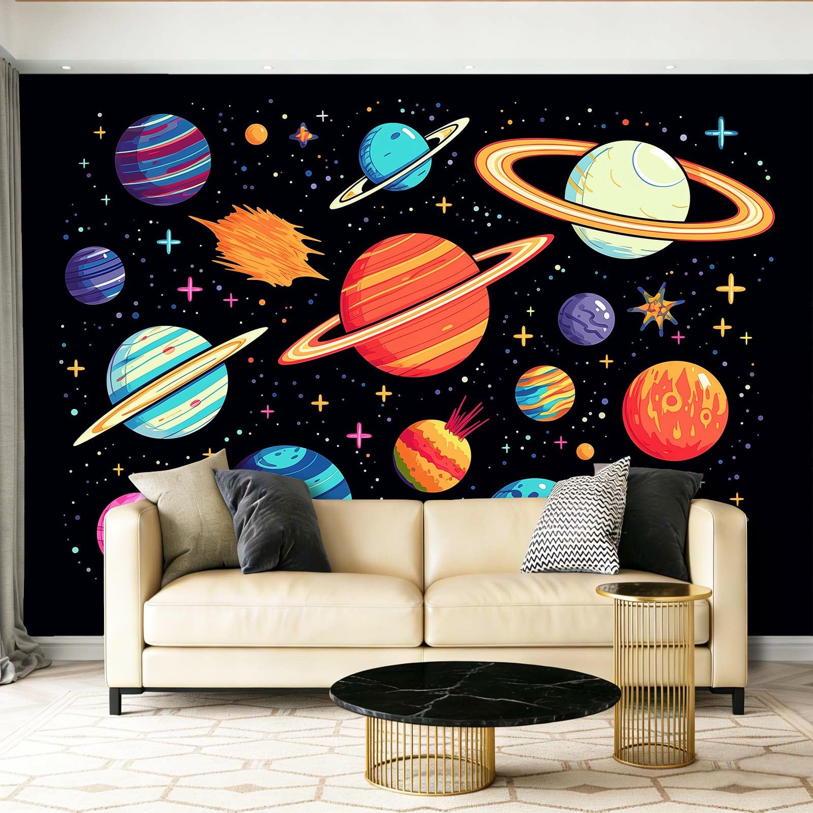 Fototapeta kreskówka gwiazdy ścienne mural sztuka kalkomania kolorowa tapeta plakat obraz do dekoracji wnętrz salon sypialnia kuchnia pokrycie ścian, 400 x 280 cm