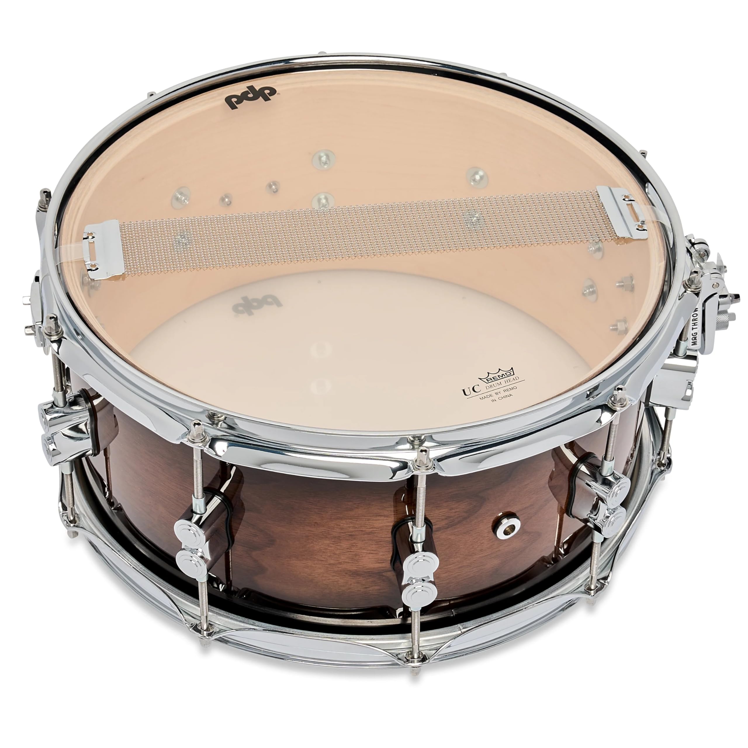 Pacific Drums Concept Maple Snare Drum, 14" x 6,5", Exotic Walnut to Charcoal