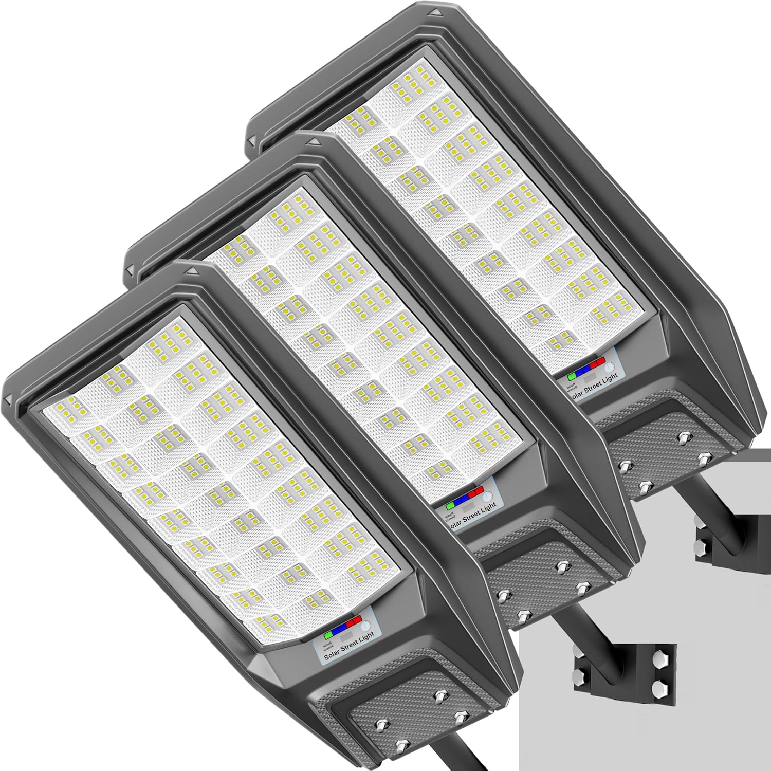 loyoele Solar Street Light Outdoor Waterproof Dusk to Dawn, 9800W Solar Parking Lot Lights Commercial Large Outdoor Flood Light Heavy Duty Solar Power with Motion Sensor for Yard Garden