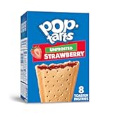 Toaster Pastries, Breakfast Foods, Kids Snacks, Unfrosted Strawberry, 13.5oz Box (8 Pop-Tarts)