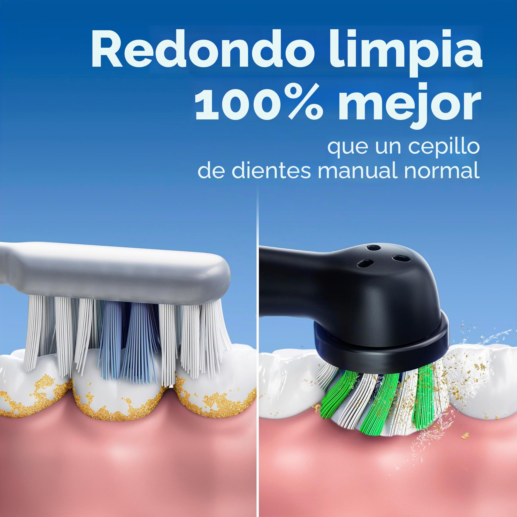 Oral-B Pro 100 CrossAction - Cepillo de dientes (funciona con pilas, 1 unidad), color negro