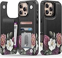 Vista 306 de LETO para iPhone 15 Pro Funda tipo cartera - Tapa tipo folio con patada - Diseños de moda - Tarjetero - Funda protectora para mujeres y niñas - 6.1