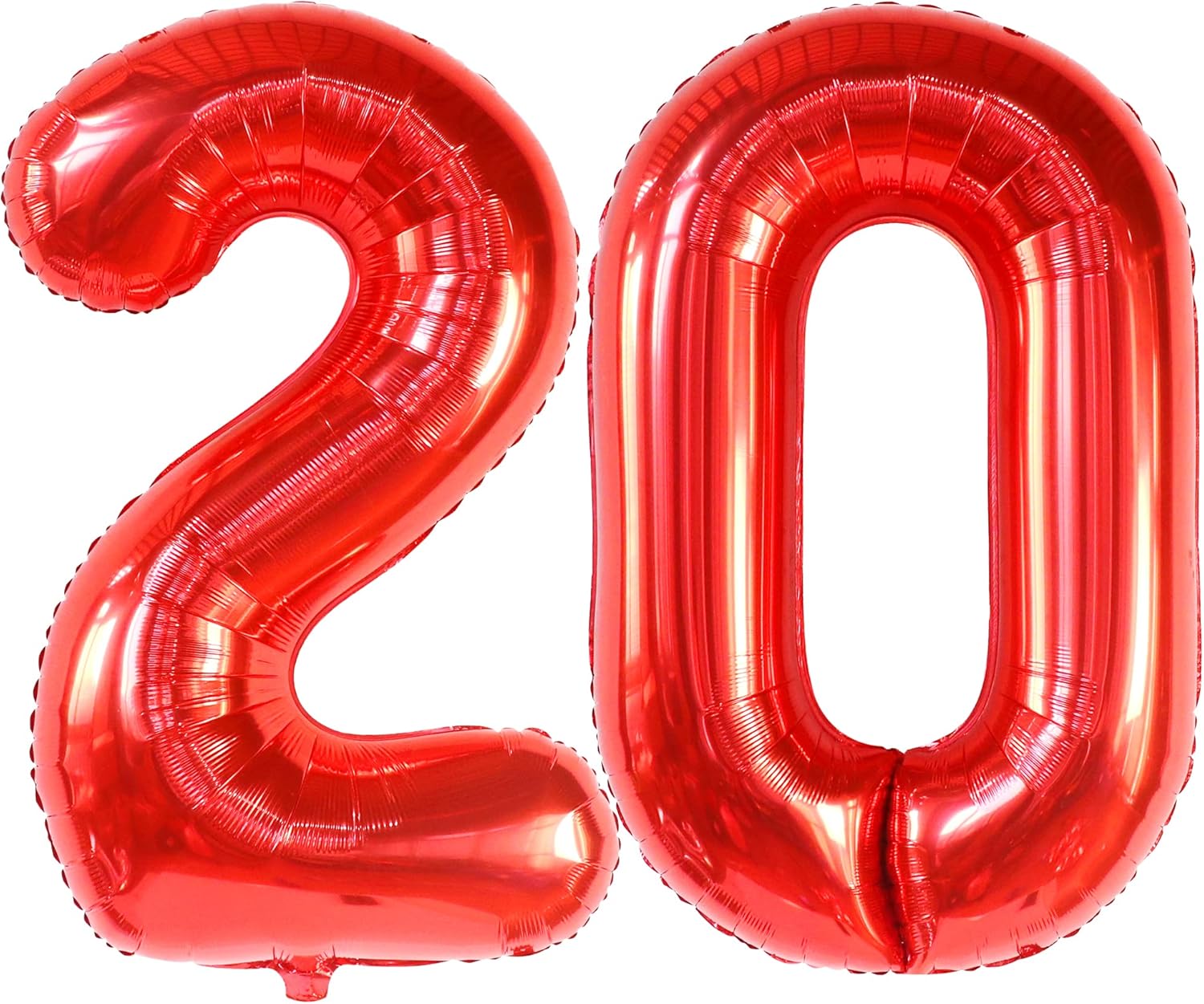 KatchOn, Red 20 Balloon Number - Giant, 40 Inch | 20th Birthday Balloons, Number 20 Balloon Set | Happy 20th Birthday Decorations for Men & Women