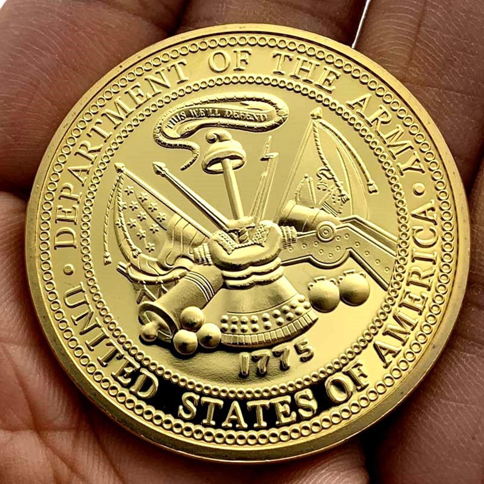 Pièce de monnaie de défi militaire de soldat de l'armée américaine pour cadeau militaire