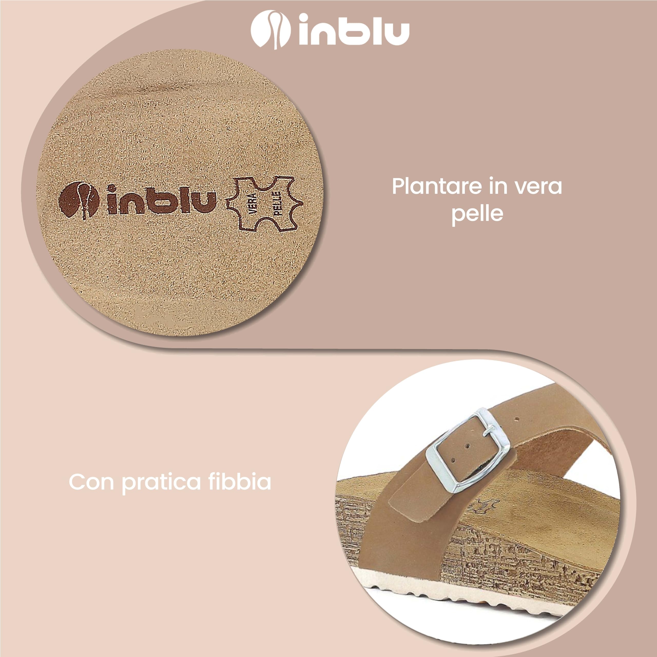 Ciabatte Infradito Donna Colorate con Fibbia Regolabile, Plantare in Vera Pelle Imbottito e Tacco Rialzato