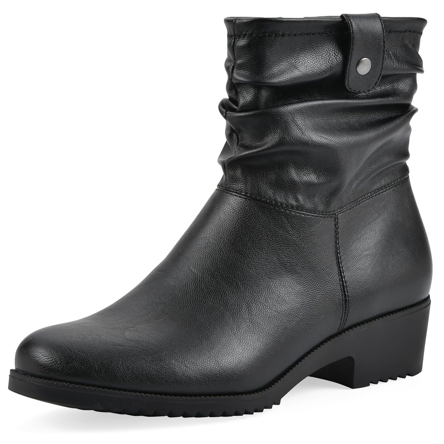 Cliffs by White Mountain Womens Dunia Cushioned Rouched Ankle Bootie