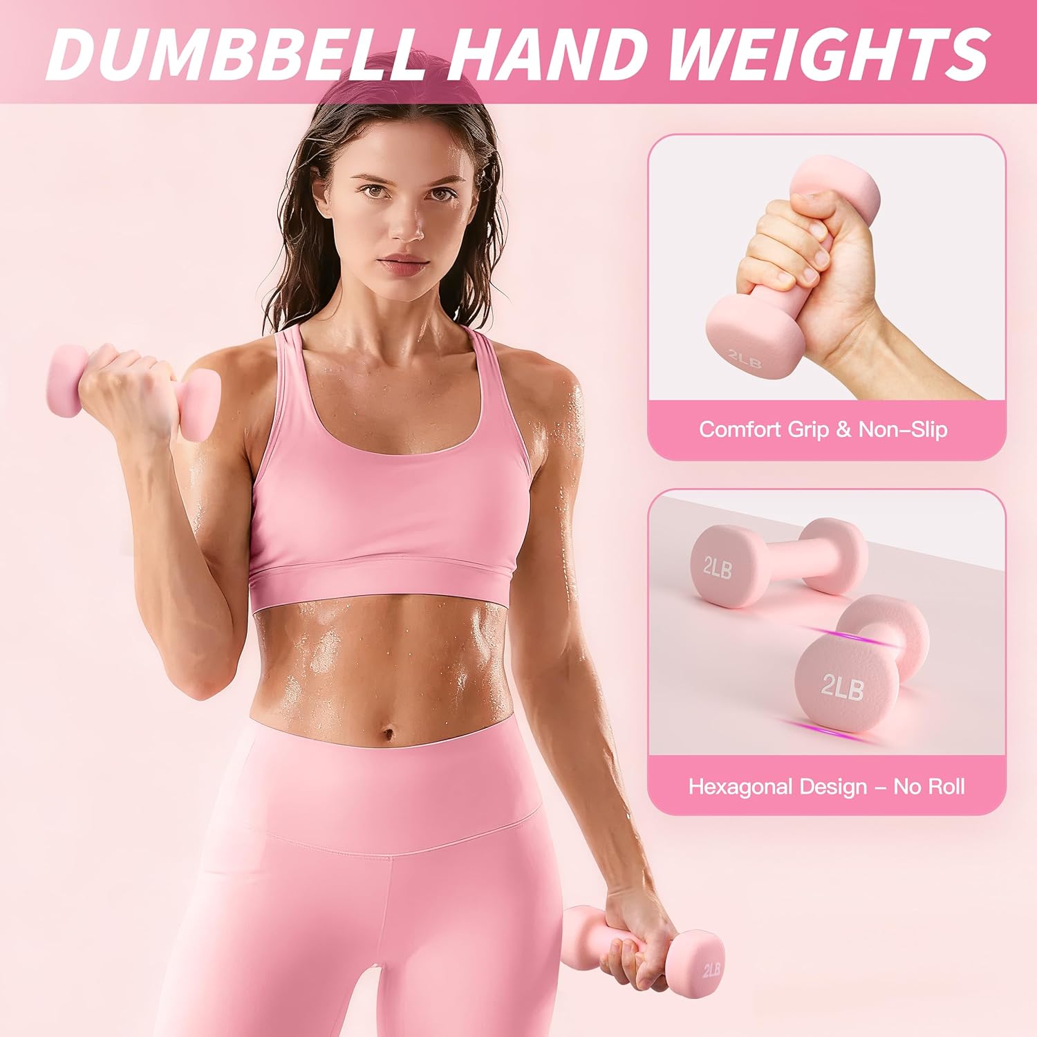 Pilates Kit, Pilates Essential Kit for Women, Pilates Equipment with 14.5" Pilates Ring and Ball, Resistance Bands,Dumbbells & Grip Socks Accessories, Home Pilates Workout Kit for Starter - Image 6