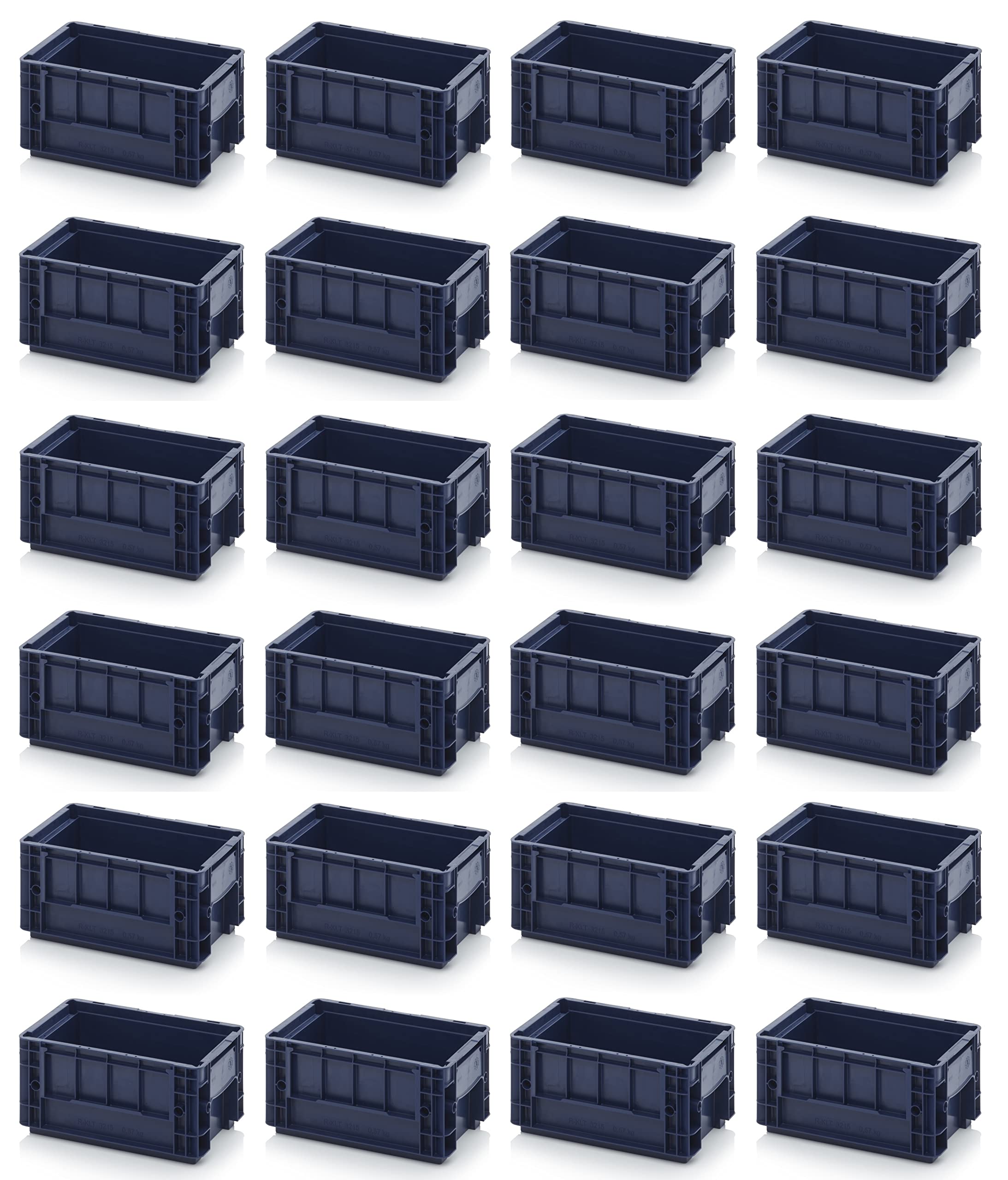 24 x R-KLT pojemnik 30 x 20 x 14,7 * bagażnik na małe ładunki niebieski 30x20x14 Euro pojemnik przemysłowy KLT 3215