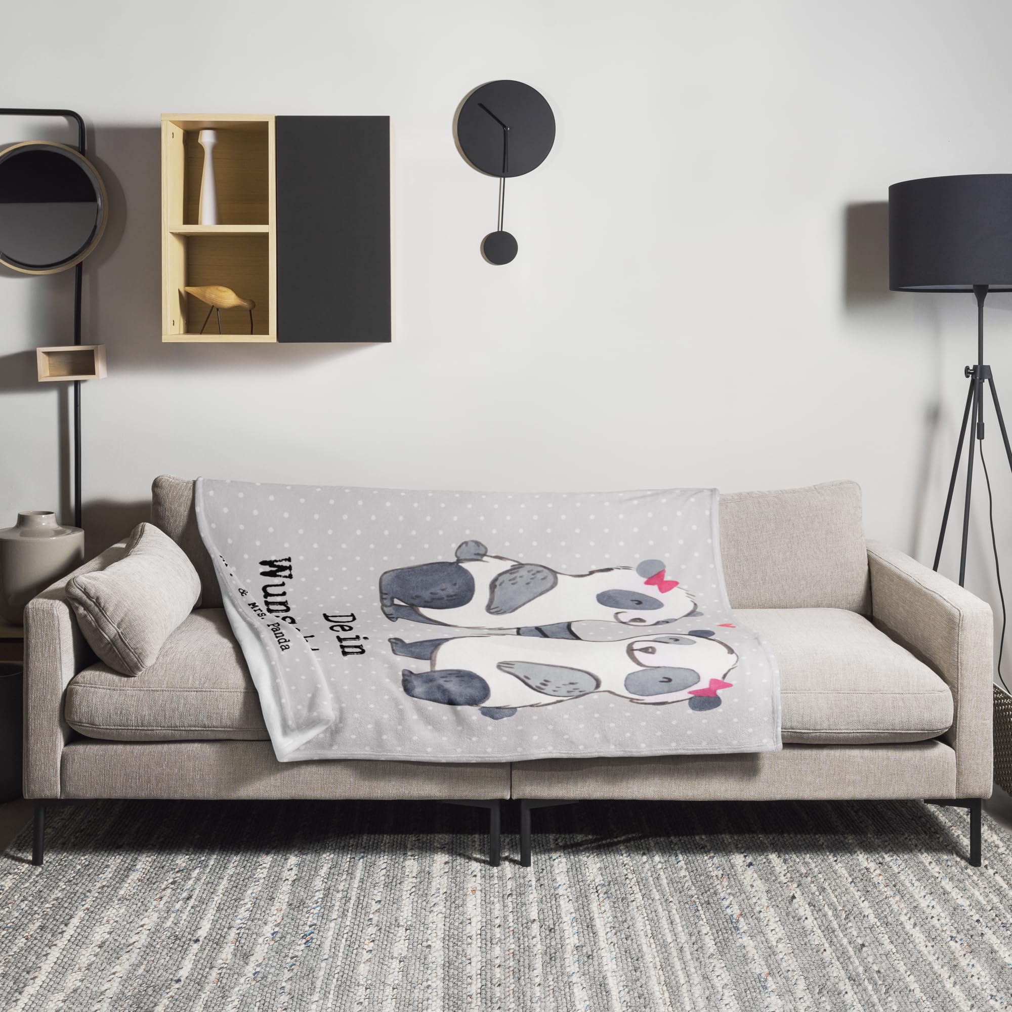 Mr. & Mrs. Panda Kuscheldecke personalisiert Panda Beste Blutsschwester der Welt - Personalisierte Geschenke, Liebe, für, Schwesterherz, Decke, Fleece, Personalisierbare, Freundin, Kleinigkeit
