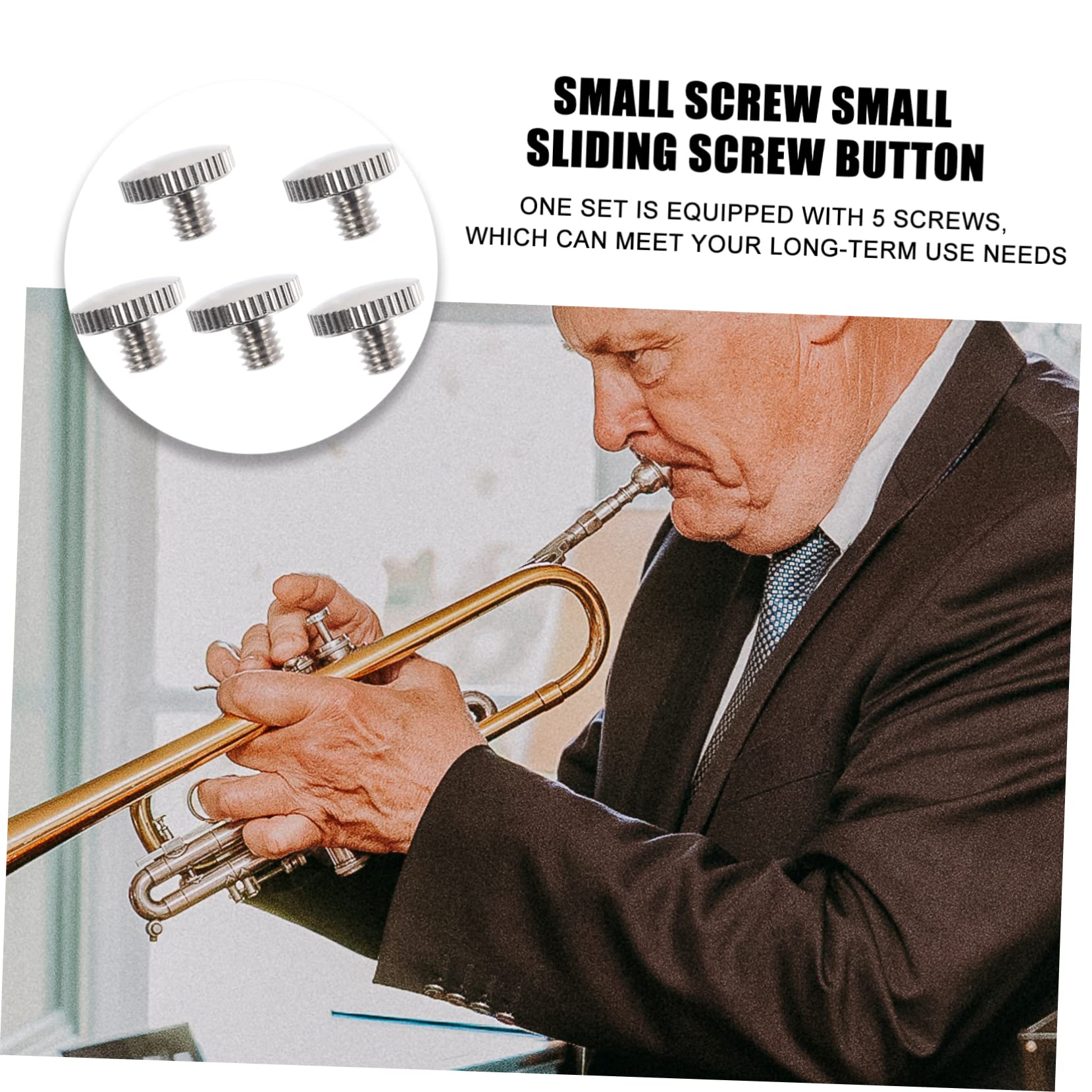 Toyvian 5 Stk Kleine Schraube Eine Armatur Trompete Lyra Schraube Gleitfingerschraube Musical Schraubknopf Für Trompete Trompetenringschraube Halter Legierung Schrauben