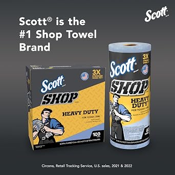 Scott Shop Towels Heavy Duty, 60 Towels/Roll, 12 Rolls/Case