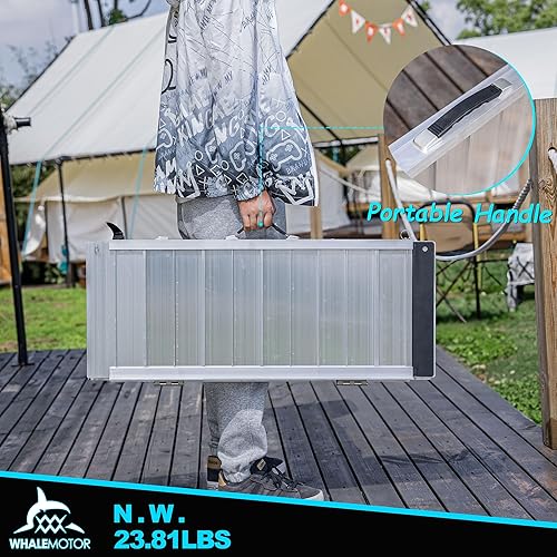 Vista 83 de Rampa portátil para silla de ruedas de 7 pies, rampa portátil plegable de aluminio antideslizante, rampas para sillas de ruedas para el hogar