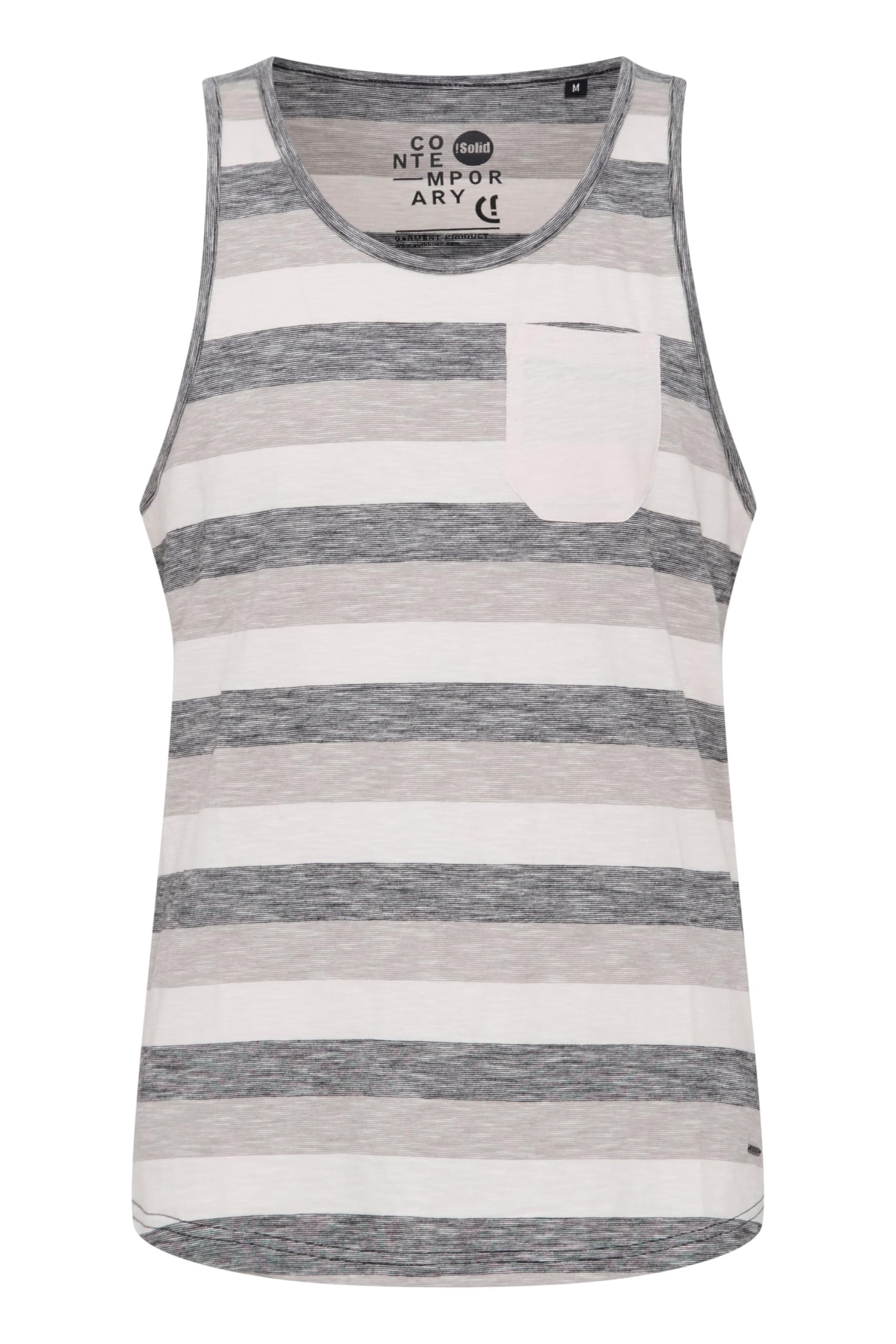 !Solid SDWhicco Herren Tanktop Shirt Muskel-Shirt mit Rundhals-Ausschnitt Brusttasche 100% Baumwolle Regular fit