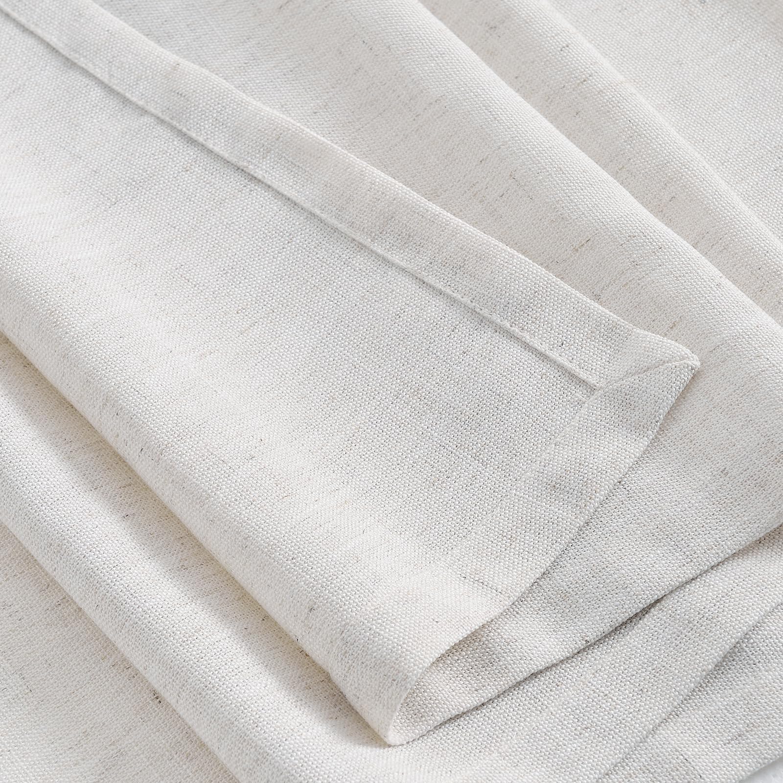 Wracra Off White Linen Table Runner 230cm Long Machine Washable Rustic Farmhouse Table Runner for Dining Holiday Parties and Everyday Use(Off White - Image 3