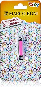 Marco Boni Cortador De Unhas Infantil Aço Carbono 1828B Rosa 1 Unidade