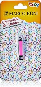 Marco Boni Cortador De Unhas Infantil Aço Carbono 1828B Rosa 1 Unidade