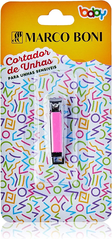 Marco Boni Cortador De Unhas Infantil Aço Carbono 1828B Rosa 1 Unidade