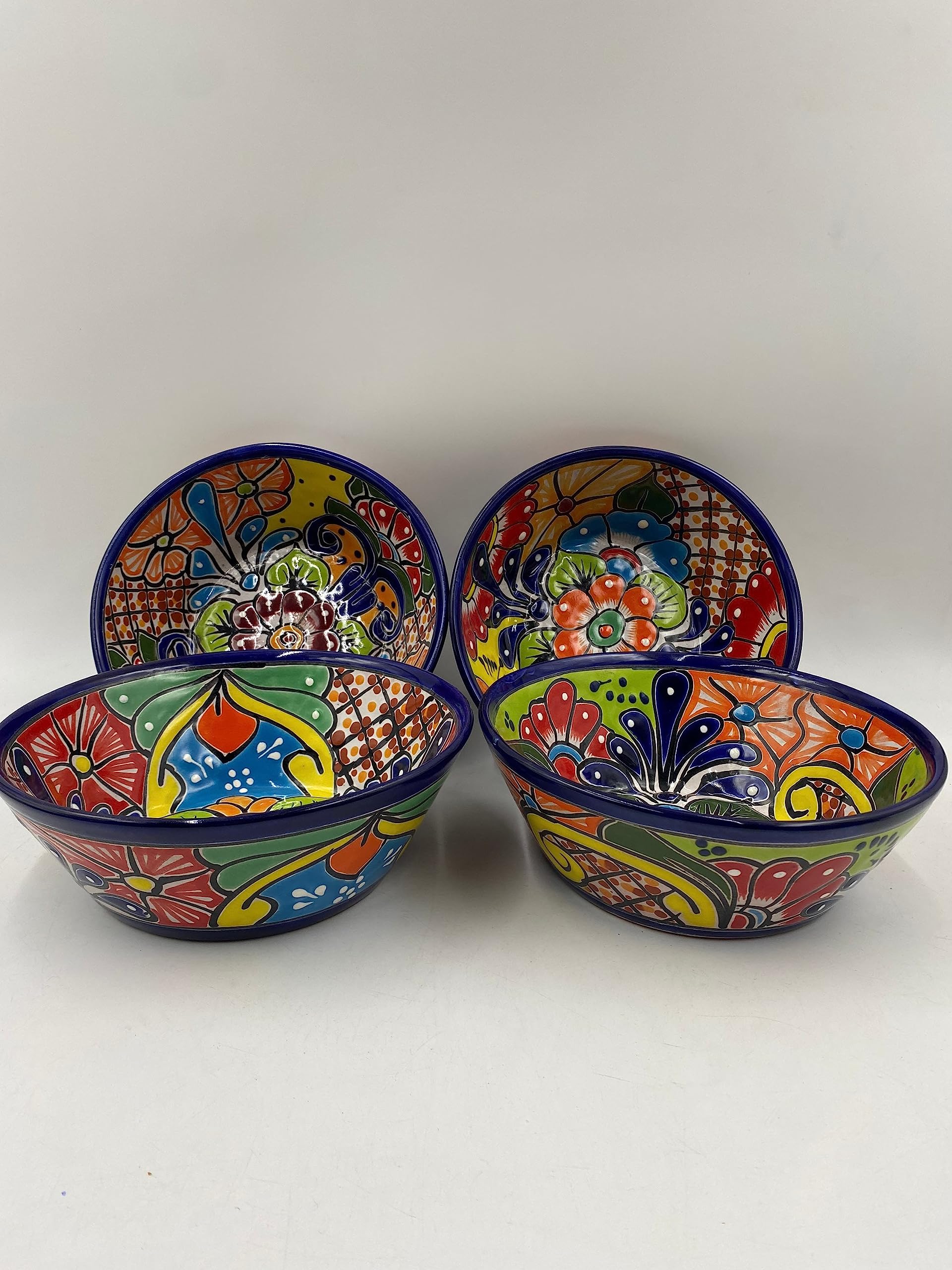 Amazon.com | XL 4 Piece Talavera Stew Bowl Set | Handmade Mexican
