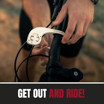 KOM Cycling Wahoo Elemnt Mount Compatible with Multiple Wahoo Computers Including The Wahoo Elemnt Bolt, Elemnt Roam, Elemnt Mini, and Elemnt - Multiple Colors 24g Out Front Computer Mount White | cycling-electronics-accessories