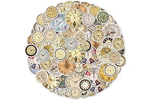 Clock Labels - 50-Pack Vinyl Vintage Decals