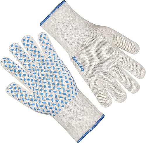 Miniatura 15 de Guantes de parrilla para barbacoa, guantes de horno resistentes al calor de 1472 ℉, guantes ignífugos de alta resistencia a las temperaturas