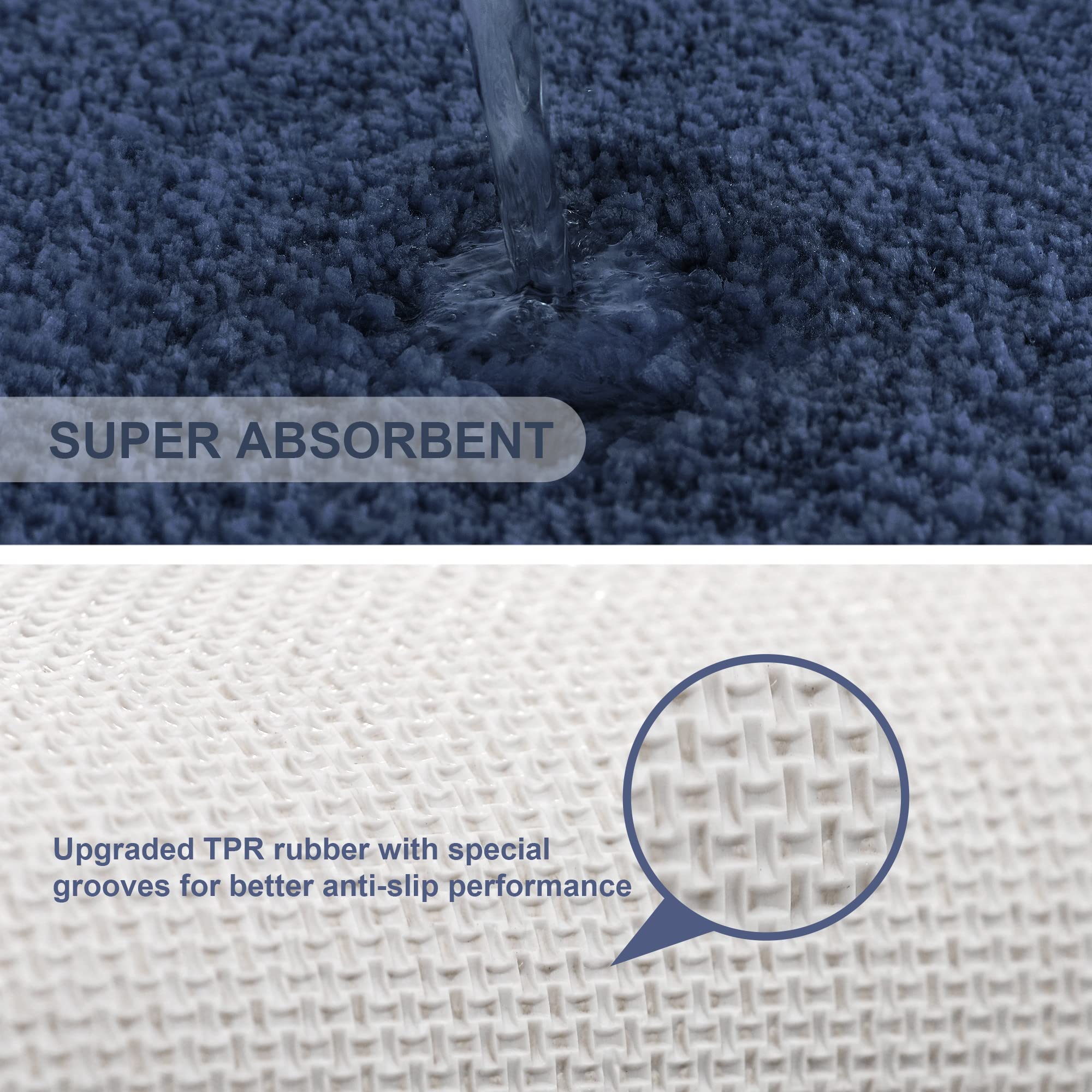 Tapis De Toilette En Forme U – Antidérapant, Absorbant, Motif Chien Mignon, Lavable En Machine, Pour Salle De Bain Ou Cuisine
