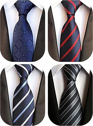 Miniatura 6 de WeiShang Corbata de seda clásica para hombre jacquard tejida