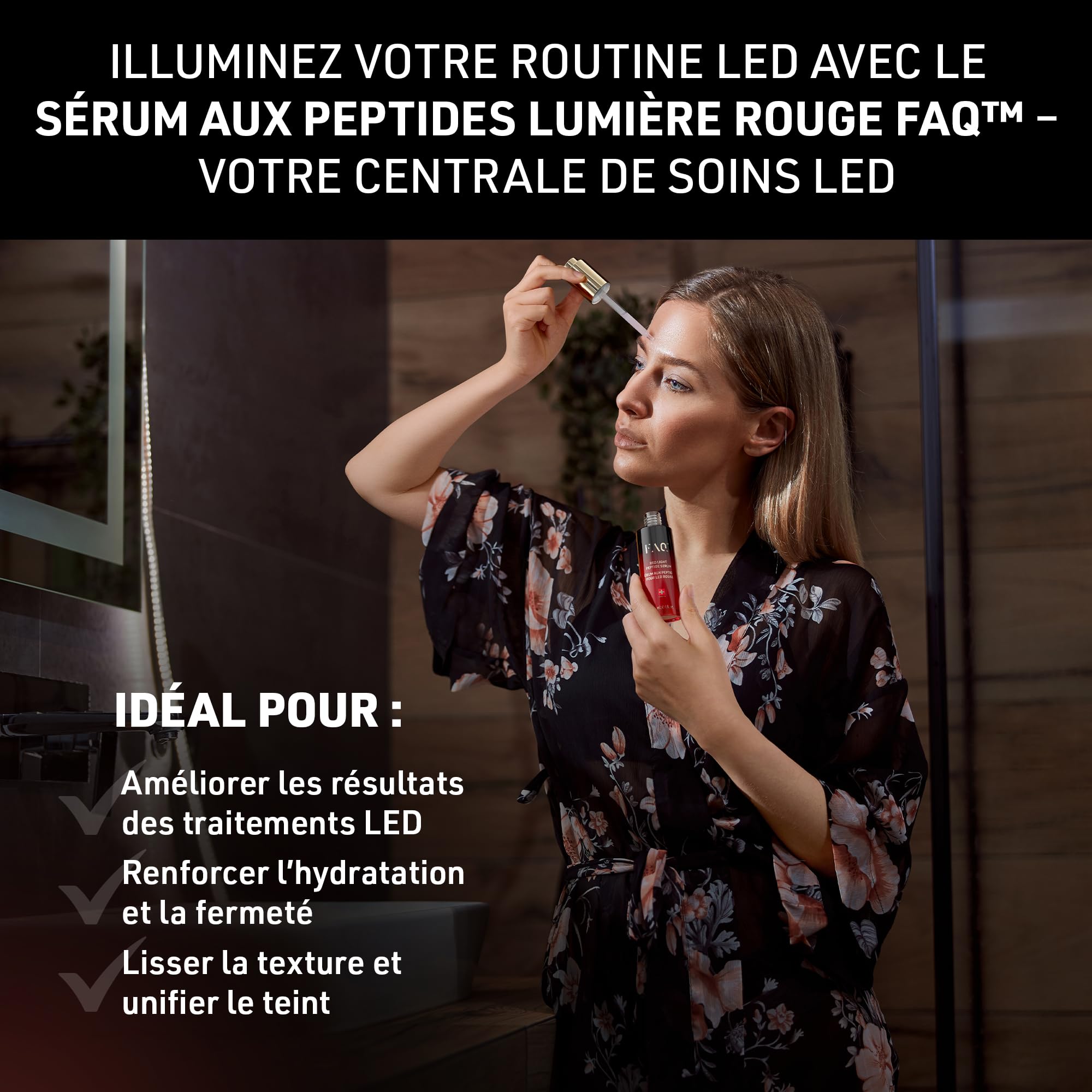 FAQ Red Light Peptide Serum – Sérum visage au collagene et acide hyaluronique, hydratant pour femmes, hommes, soin LED optimisé à l’acide hyaluronique au collagène