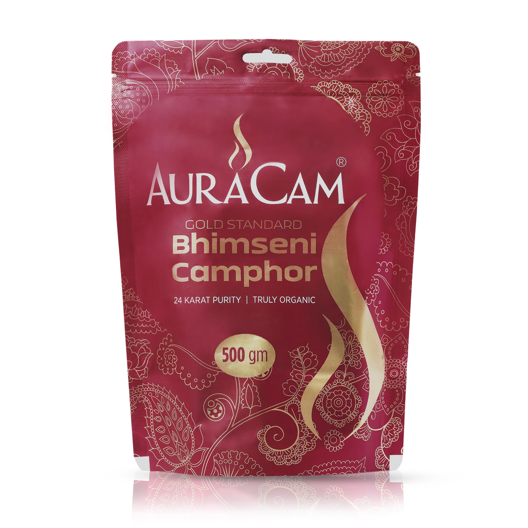 AuraCam Pure Bhimseni Camphor Pouch for Pooja, Hawan | Aromatic Kapooram | 100% Pure Camphor | Pure & Natural Pacha Kapur | Camphor for Pooja | Bhimseni Camphor Pouch (Pack of 1, 500 g)-image-19
