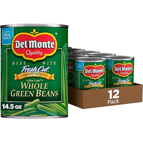 Del Monte Canned Whole Green Beans, 14.5 Ounce (Pack of 12)
