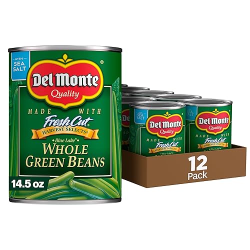 Del Monte Frijoles verdes enteros enlatados, 14.5 onzas (paquete de 12)