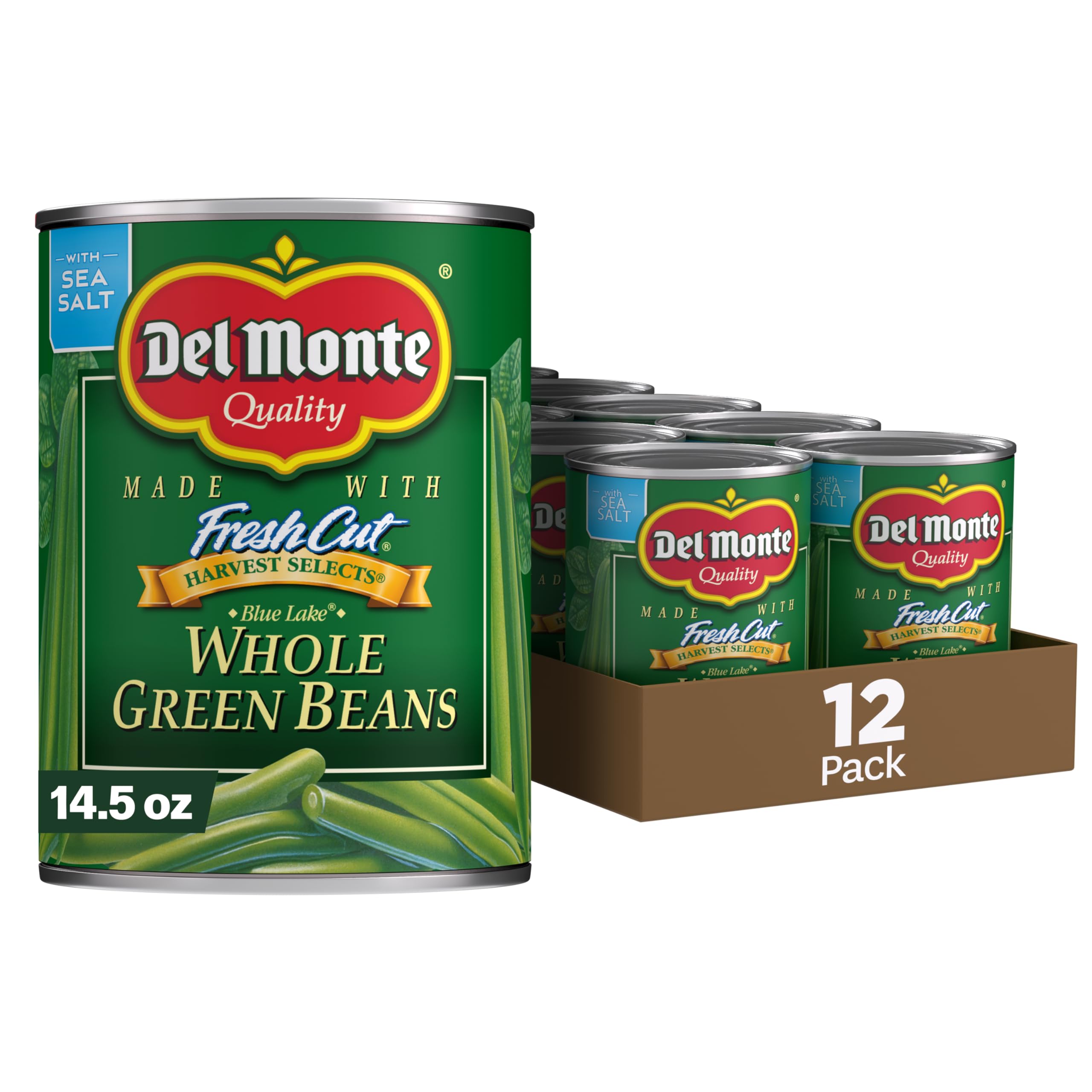 Del MonteCanned Whole Green Beans, 14.5 Ounce (Pack of 12)